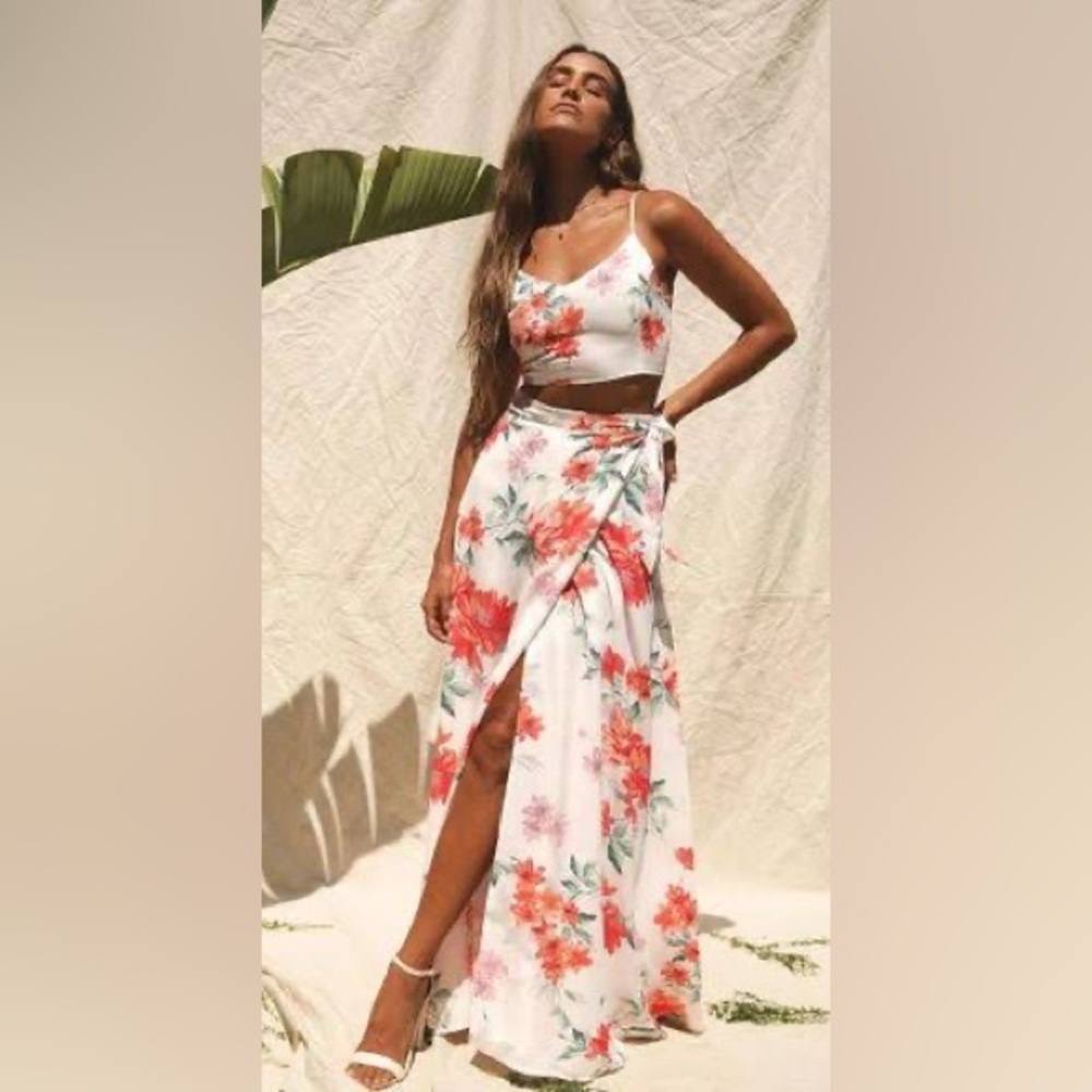 Lulus Floral Crop Top *top only*